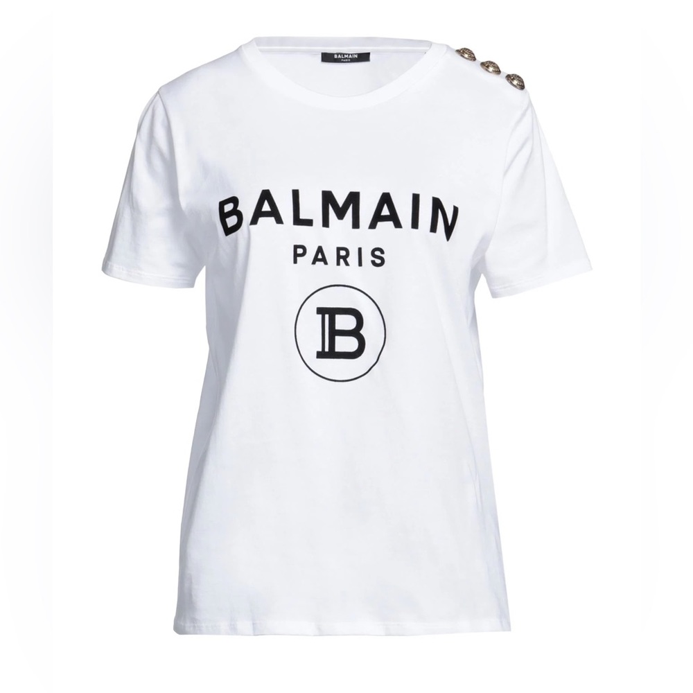 Balmain three-button logo-print T-shirt size Medium